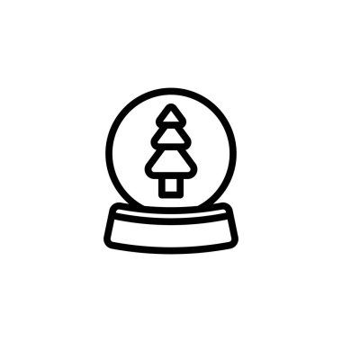 Kar Küresi simgesi vektörde. Logotype