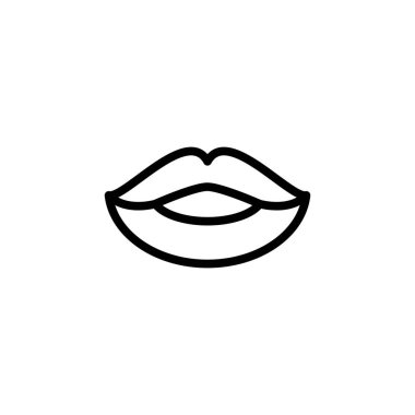 Lips simgesi vektörde. Logotype