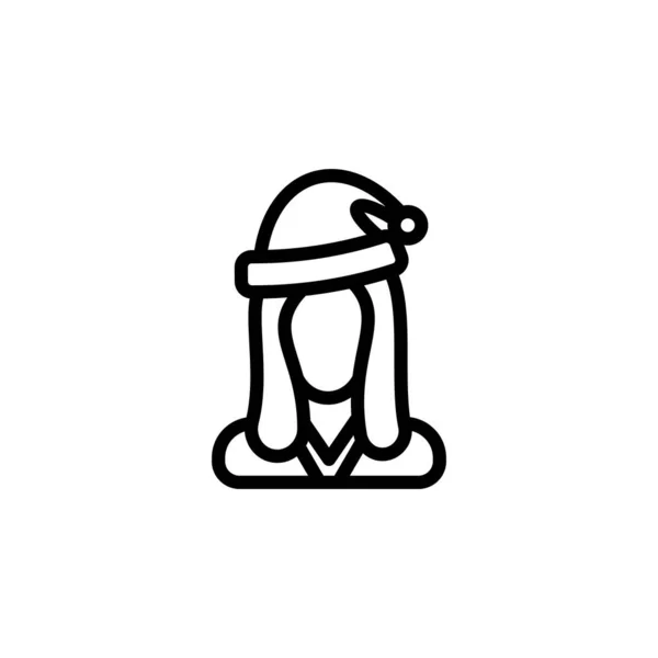 Icono Mujer Vector Logotipo — Archivo Imágenes Vectoriales