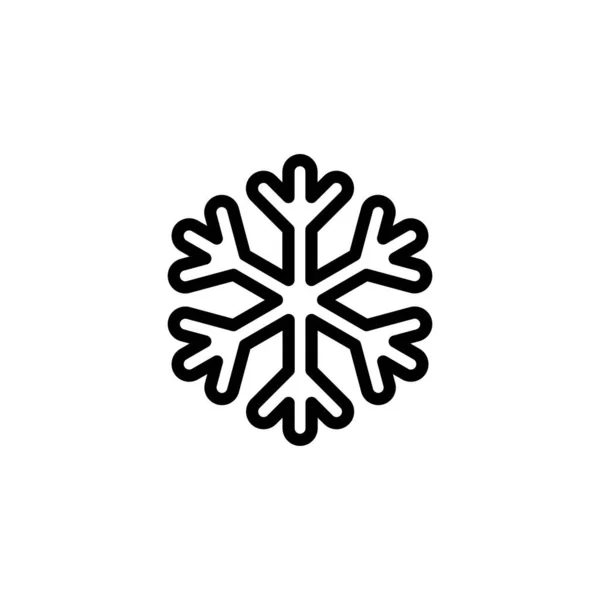 Sneeuwvlokje Icoon Vector Logotype — Stockvector
