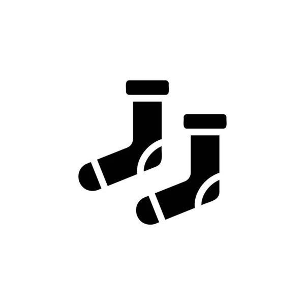 Icône Chaussette Noël Vecteur Logotype — Image vectorielle