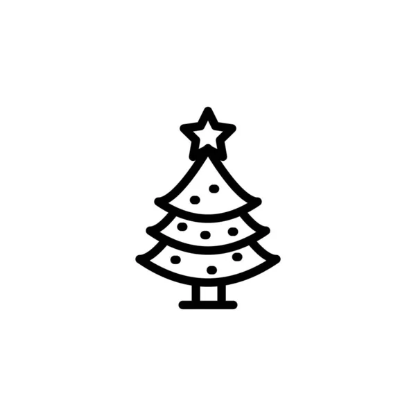 Karácsonyfa Ikon Vektorban Logotípus — Stock Vector