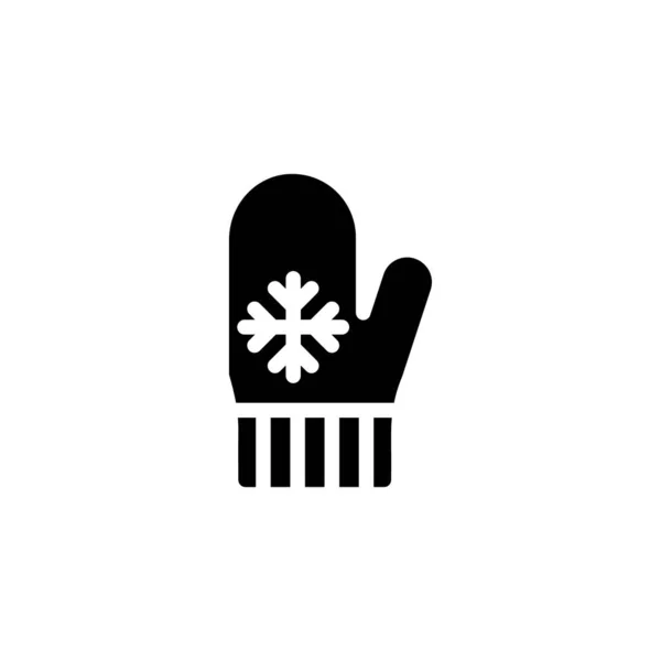 ベクトルのクリスマス冬の手袋のアイコン ロゴタイプ — ストックベクタ