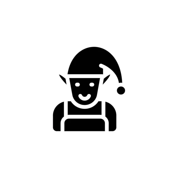 Icône Elfe Vecteur Logotype — Image vectorielle