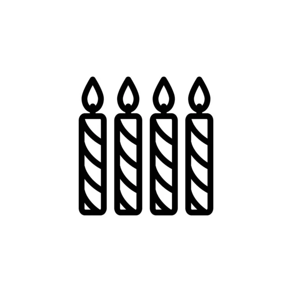 Піктограма Свічки Векторі Логотип — стоковий вектор