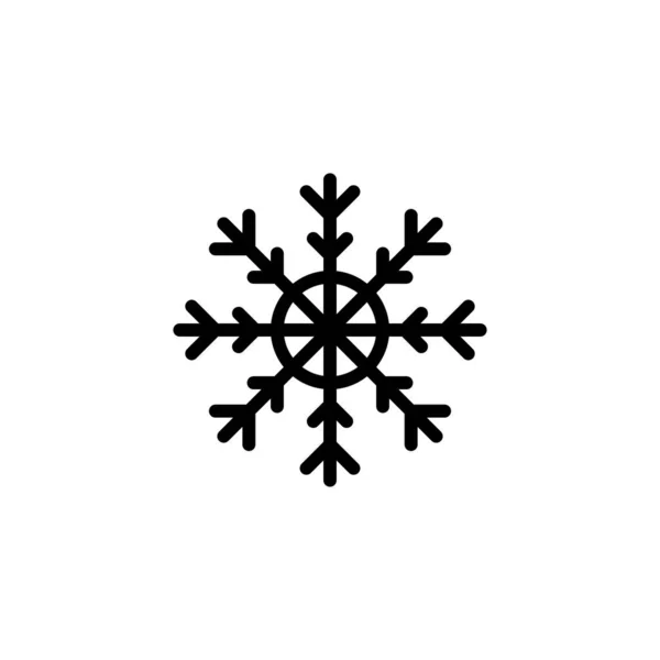 ベクトル内の雪のフレークアイコン ロゴタイプ — ストックベクタ