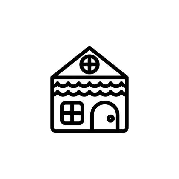 Icono Casa Jengibre Vector Logotipo — Vector de stock