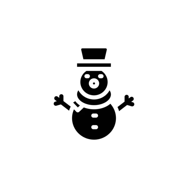 Snowmanova Ikona Vektoru Logotyp — Stockový vektor