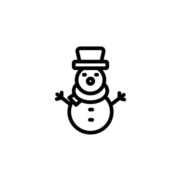 Icono Muñeco Nieve Vector Logotipo — Vector de stock