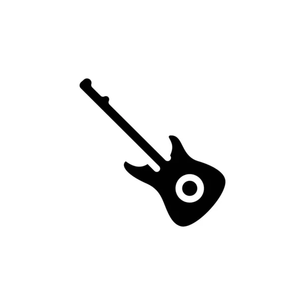 Ícone Guitarra Vetor Logotipo — Vetor de Stock