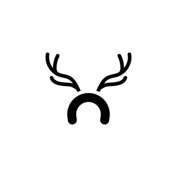 Ikon Deer Horn Vektor Logotype - Stok Vektor