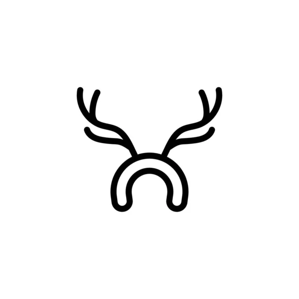 Ikon Deer Horn Vektor Logotype - Stok Vektor