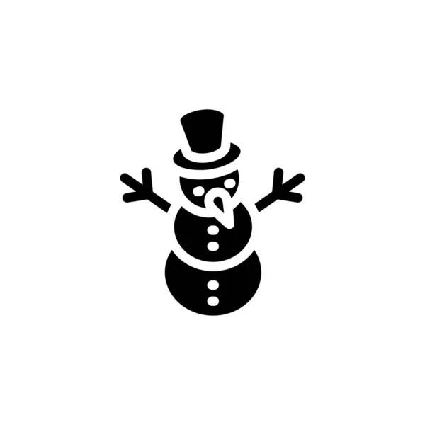 Snowmanova Ikona Vektoru Logotyp — Stockový vektor