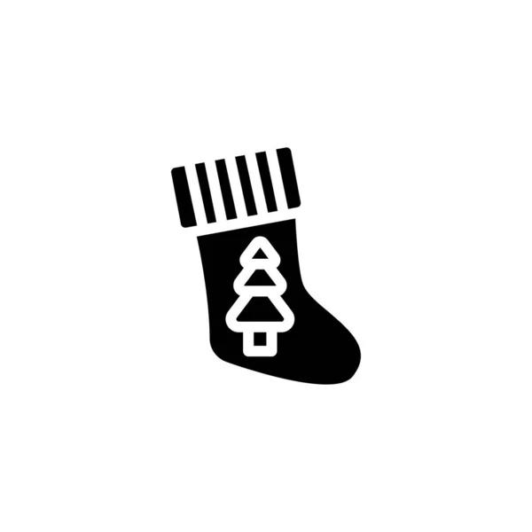 Christmas Sock Icon Vector Logotype — 图库矢量图片