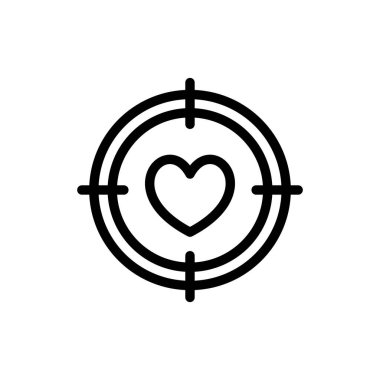 Hedef simgesi vektörde. Logotype