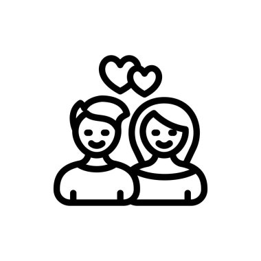 Sen ve ben vektör olarak ikonuz. Logotype