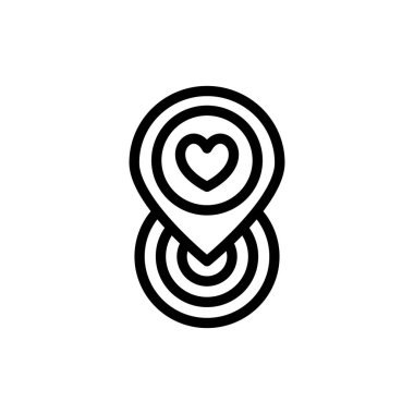 Vektör olarak aşk simgesinde. Logotype