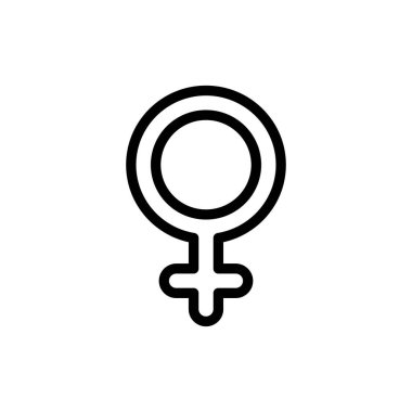 Kadın işaret simgesi vektör. Logotype