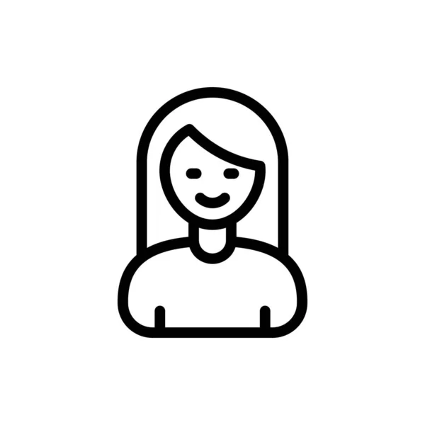 Girlfriend Icon Vector Logotype — Stock Vector