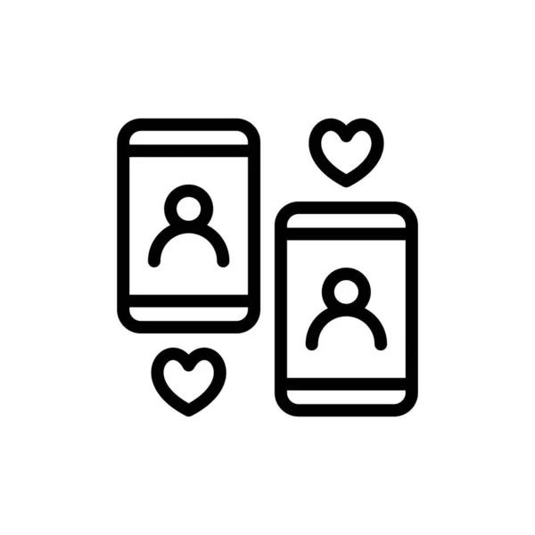 Dating Chat Icon Vector Logotype — 图库矢量图片