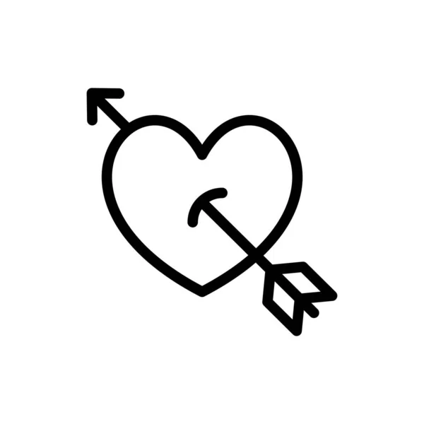 Fall Love Ikonen Vektor Logotyp — Stock vektor