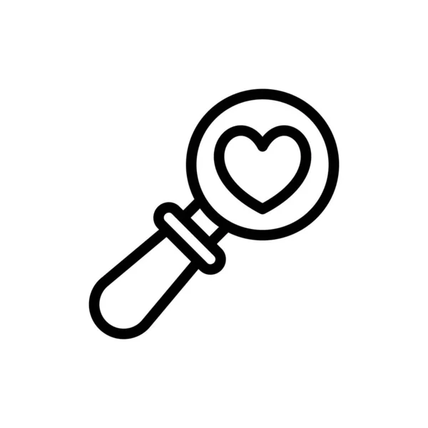 Αναζήτηση Εικονιδίου Αγάπης Στο Διάνυσμα Λογότυπο — Διανυσματικό Αρχείο