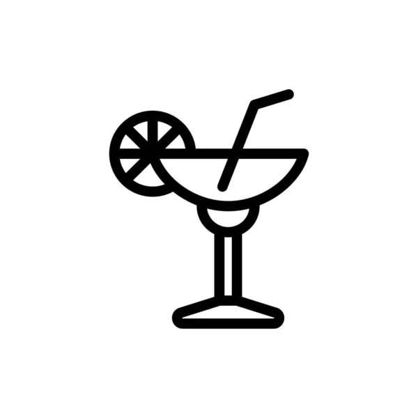Icona Del Cocktail Nel Vettore Logotipo — Vettoriale Stock