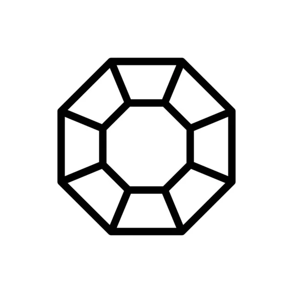 Diamantová Ikona Vektoru Logotyp — Stockový vektor