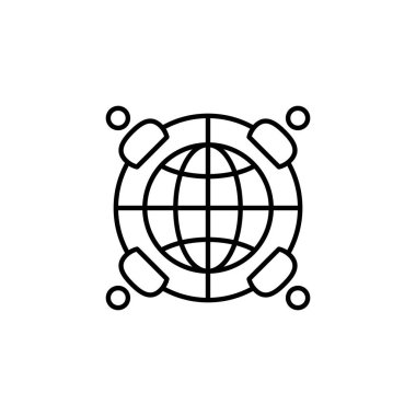 Ağ simgesi vektörü. Logotype