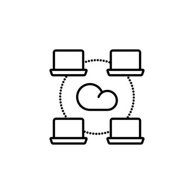 Vektör olarak veri paylaşım simgesi. Logotype