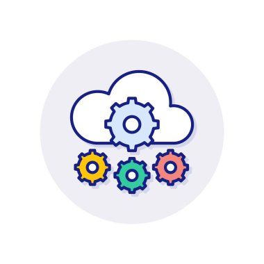 Ayarlar simgesi vektörde. Logotype