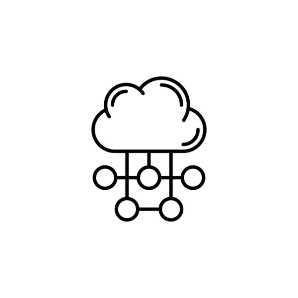 Icono Conexión Nube Vector Logotipo — Vector de stock