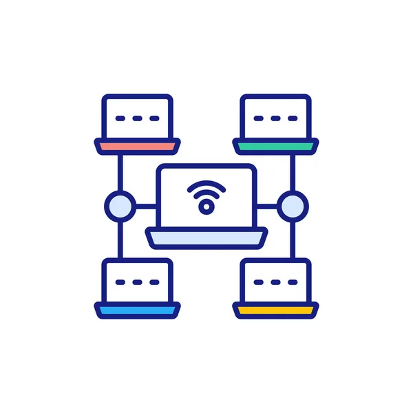 向量中的局域网图标 标识类型 — 图库矢量图片