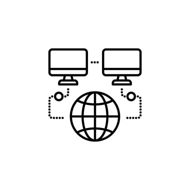 Çevrimiçi vektör simgesi. Logotype