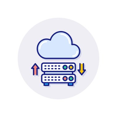 Veri Ağı simgesi vektör olarak. Logotype