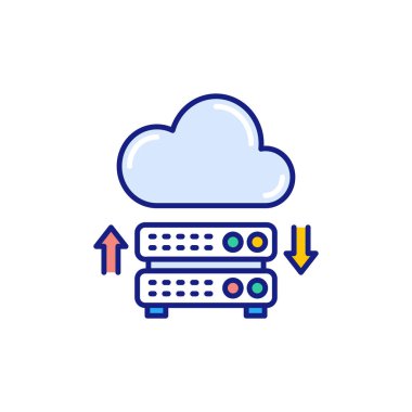 Veri Ağı simgesi vektör olarak. Logotype