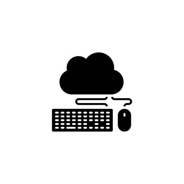 Bulut Hesaplama simgesi vektörde. Logotype
