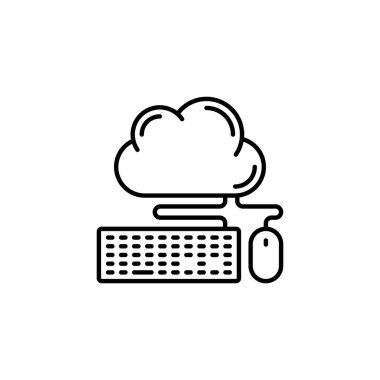 Bulut Hesaplama simgesi vektörde. Logotype