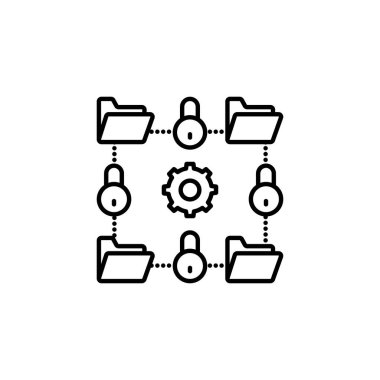 Veri Değişimi simgesini vektörde koru. Logotype