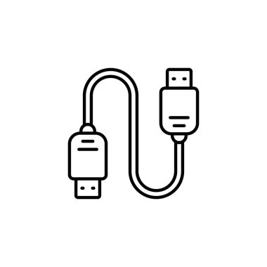 Vektör olarak USB Bağlantı simgesi. Logotype