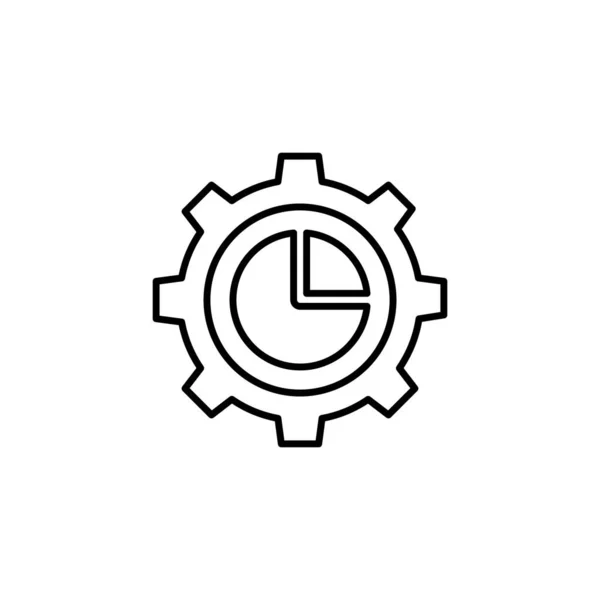 Icono Gestión Datos Vector Logotipo — Vector de stock