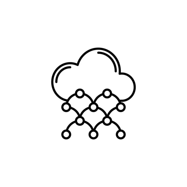 Icono Cloud Network Vector Logotipo — Vector de stock