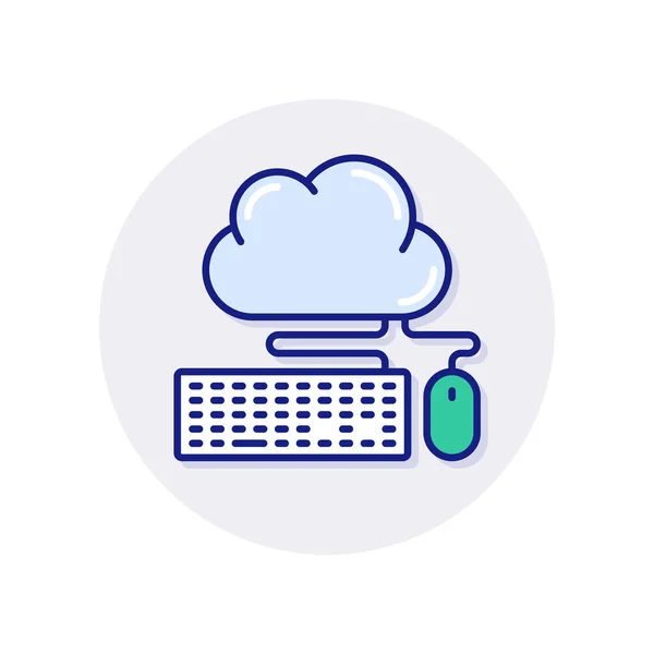 Icono Cloud Computing Vector Logotipo — Archivo Imágenes Vectoriales