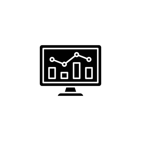 Ícone Estatística Vetor Logotipo — Vetor de Stock