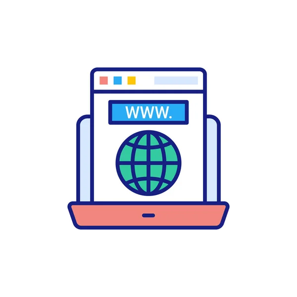 Internet Symbol Vektor Logotyp — Stockvektor