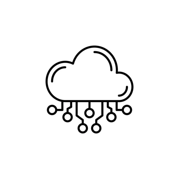 Icono Cloud Computing Vector Logotipo — Vector de stock