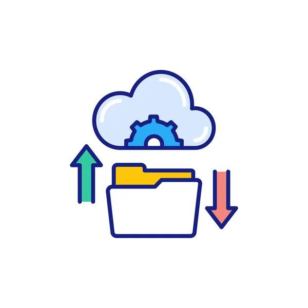 Ícone Compartilhamento Dados Vetor Logotipo — Vetor de Stock