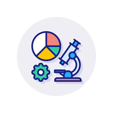 Vektör olarak pazar araştırma simgesi. Logotype