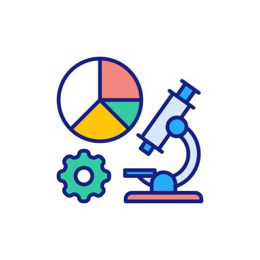 Vektör olarak pazar araştırma simgesi. Logotype