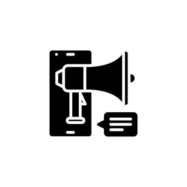 Vektör olarak SMS Pazarlama simgesi. Logotype